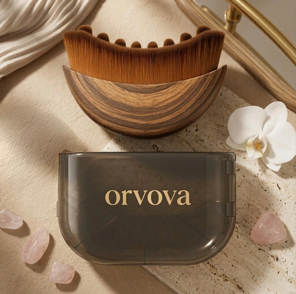 Brosse Lymphatique Visage ORVOVA — solution visage gonflé le matin