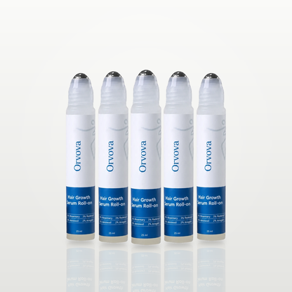 Pack de 5 Sérums Repousse Capillaire Roll-On Orvova de 25 ml