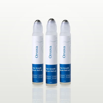 Pack de 3 Sérums Repousse Capillaire Roll-On Orvova de 25 ml